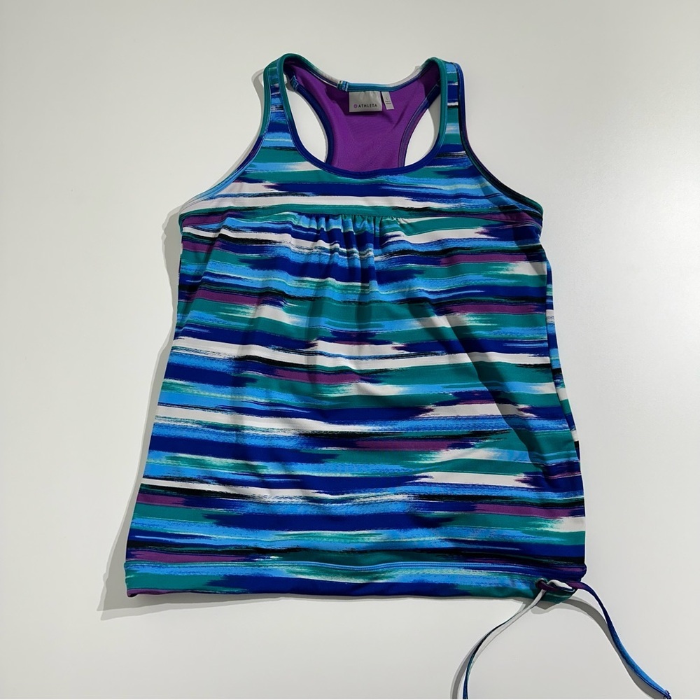 ATHLETA Women’s Blue Airbrush Racerback Size L